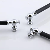 Arya 320 mm Krom Siyah Metal Mobilya Mutfak Çekmece Kapak Kulbu Dolap Dolabı Kulpları Kulpu 32 cm thumbnail 5
