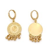 Altın Kaplama Küpe İmitasyon Çeyrek Altınlı UNK-401 thumbnail 1