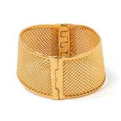 İmitasyon Trabzon Hasırı Altın Kaplama Zirkon Taşlı Kelepçe BLZ-202 thumbnail 2