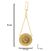 Altın Kaplama Küpe Tam Altınlı Sallantılı Model UNK-741 thumbnail 3