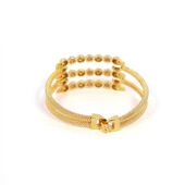 Kaburga Bilezik 22 Ayar Altın Kaplama Dorika Toplu Kelepçe BLZ-542 - 3