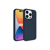 İphone 15 Uyumlu İçi Kadife Süet Yumuşak  Liquid Silikon Lansman Kılıf LACİVERT - 1