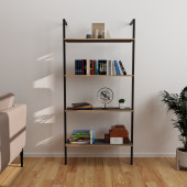 Eportatif Kitaplık Ofis Rafı Çalışma Odası Füme 1358 - 1