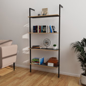 Eportatif Kitaplık Ofis Rafı Çalışma Odası Füme 1358 - 2