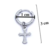 Erkek Çelik Küpe Haç ModelUNK-479 thumbnail 3