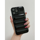 Apple İphone 11 PRO Uyumlu Puffer Silikon Kılıf Kamera Koruma Lens Korumalı Parlak Telefon Kılıfı SİYAH - 1