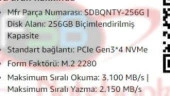 WD SN730 (SDBQNTY-256G) 256GB M.2 2280 PCIe NVMe - 2