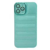 Apple İphone 11 PRO MAX Uyumlu Puffer Silikon Kılıf Kamera Koruma Lens Korumalı Parlak Telefon Kılıfı YEŞİL - 1