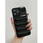 Apple İphone 12 PRO Uyumlu Puffer Silikon Kılıf Kamera Koruma Lens Korumalı Parlak Telefon Kılıfı SİYAH - 2