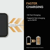 Duracell 1m USB-A to USB-C Şarj Kablosu - Beyaz - 3