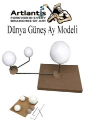 Güneş Dünya Ay Modeli 2 Paket Gezegen Maketi Deney Seti Güneş Sistemi Modeli Okul Ders Deney Seti Kendin Yap - 3