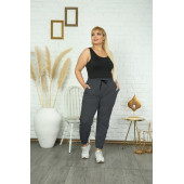 Kadın Oversize Basic Lastikli Paça Mevsimlik Eşofman Altı - 1