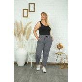 Kadın Oversize Basic Lastikli Paça Mevsimlik Eşofman Altı - 2