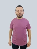 Erkek Sport Sıfır Yaka Mürdüm Tişört - 1