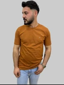 Erkek Sport Sıfır Yaka Tarçın Tişört - 5
