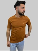 Erkek Sport Sıfır Yaka Tarçın Tişört - 2