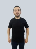 Erkek Sport Sıfır Yaka Siyah Tişört - 1