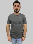 Erkek Sport Sıfır Yaka Füme Tişört - 1
