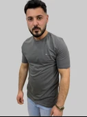 Erkek Sport Sıfır Yaka Füme Tişört - 3