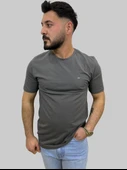 Erkek Sport Sıfır Yaka Füme Tişört - 4
