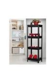 Shelf Unit Raf Ünitesi Siyah Renk 4 Katlı Royaleks-81414 - 1