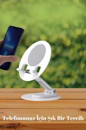 Qpen EH222 360° Ayarlanabilir Katlanabilir Masaüstü Telefon Tutucu thumbnail 9