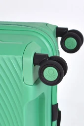 United Colors Of Benetton Büyük Boy Kırılmaz Valiz Polipropilen Yeşil BNT2000 thumbnail 6