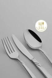 Nehir fiesta çatal kaşık bıçak takımı seti - 72 prç.kaşık seti sade - 2