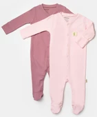 Bebek 2'li Paçalı Tulum, %50 Bambu - %50 Organik Pamuk, Bebek ve Yenidoğan Serisi - CSYB9033 - 2