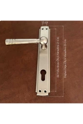 Osmanlı Topkapı Handles Saten Aynalı Yale Çelik Kapı Kolu Sol Basar Tek Taraf thumbnail 2