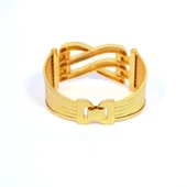 Kaburga Bilezik 22 Ayar Altın Kaplama Hasır Kelepçe BLZ-538 thumbnail 3