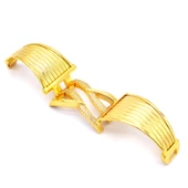 Kaburga Bilezik 22 Ayar Altın Kaplama Hasır Kelepçe BLZ-538 thumbnail 9