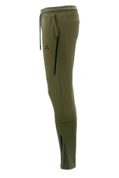 Erkek Standart Fit Lastikli Çizgi Detaylı Haki Eşofman Altı - 2