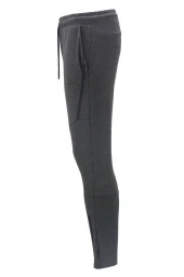 Erkek Standart Fit Lastikli Çizgi Detaylı Koyu Antrasit Eşofman Altı - 2