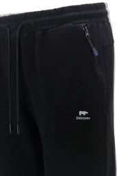 Erkek Düz Paça Rahat Kesim Lastikli Siyah Eşofman Altı - 4