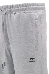 Erkek Düz Paça Standart Fit Lastikli Gri Eşofman Altı - 4