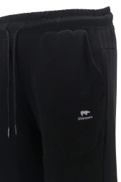 Erkek Yazlık Standart Fit Lastikli Siyah Eşofman Altı - 4