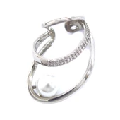 Paslanamaz Çelik Küpe İnci Taşlı Çelik Ear Cuff UNK-682 - 4