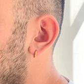 Altın Kaplama Halka Küpe 1,5 CM Halka Küpe UNK-709 - 2