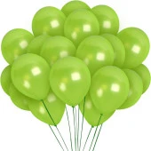 VIP 100 PCS SHINY METALLIC LİGHT GREEN BALLOON VIP PARLAK METALİK YEŞİL BALON HELYUM GAZI UYUMLUDUR - 1