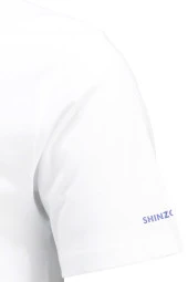 Erkek Bisiklet Yaka Mevsimlik Göğüs Baskılı Standart Fit Beyaz T-Shirt - 3