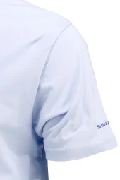 Erkek Bisiklet Yaka Mevsimlik Göğüs Baskılı Standart Fit Mavi T-Shirt - 3