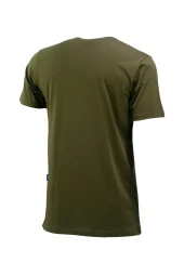 Erkek Bisiklet Yaka Mevsimlik Göğüs Baskılı Standart Fit Haki T-Shirt thumbnail 4