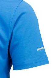 Erkek Bisiklet Yaka Yazlık Göğüs Baskılı Standart Fit Royal T-Shirt - 3