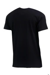 Erkek Bisiklet Yaka Yazlık Göğüs Baskılı Standart Fit Siyah T-Shirt - 4