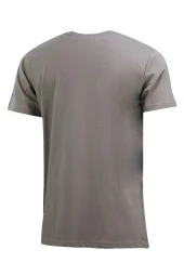 Erkek Bisiklet Yaka Yazlık Göğüs Baskılı Standart Fit Vizon T-Shirt - 4