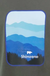 Erkek Bisiklet Yaka Yazlık Göğüs Baskılı Standart Fit Haki T-Shirt - 2