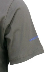 Erkek Bisiklet Yaka Yazlık Göğüs Baskılı Standart Fit Haki T-Shirt - 3