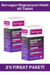Sorvagen Magnezyum Malat Taurin Ve Vitamin B6 60 Tablet 2'Li Paket - 1