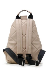 Kadın Deri Görünümlü Kilitli Vizon Çanta - 4